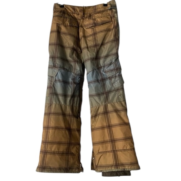 Plaid Burton Snowboard Pants The White Collection - Picture 1 of 7